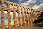 Views of the Aqueduct in Segovia, Spain